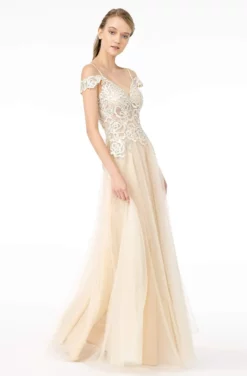 Elizabeth K - GL2953 Embroidered Off-Shoulder Mesh A-Line Gown 20 Elizabeth K - GL2953 Embroidered Off-Shoulder Mesh A-Line Gown -Hot Sale WEDDING Store elizabeth k gl2953 embroidered off shoulder mesh a line gown bridesmaid dresses xs champagne 28055870406739