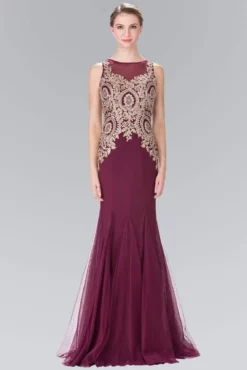 Elizabeth K - Gold Embroidered Tulle Trumpet Gown GL2283 10 Elizabeth K - Gold Embroidered Tulle Trumpet Gown GL2283 -Hot Sale WEDDING Store elizabeth k gold embroidered tulle trumpet gown gl2283 special occasion dress xs burgundy 5412305141817