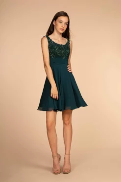 Elizabeth K - GS1612 Embroidered Pleated Waist Cocktail Dress 12 Elizabeth K - GS1612 Embroidered Pleated Waist Cocktail Dress -Hot Sale WEDDING Store elizabeth k gs1612 embroidered pleated waist cocktail dress special occasion dress xs teal 6259230441529