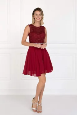 Elizabeth K - GS2410 Diamond Cutout Back Lace Chiffon Cocktail Dress 12 Elizabeth K - GS2410 Diamond Cutout Back Lace Chiffon Cocktail Dress -Hot Sale WEDDING Store elizabeth k gs2410 diamond cutout back lace chiffon cocktail dress cocktail dresses xs burgundy 28855200940115