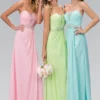 Elizabeth K Strapless Sweetheart Crystal Jeweled Long Dress GL2060 - 1 Pc Pink In Size XL Available