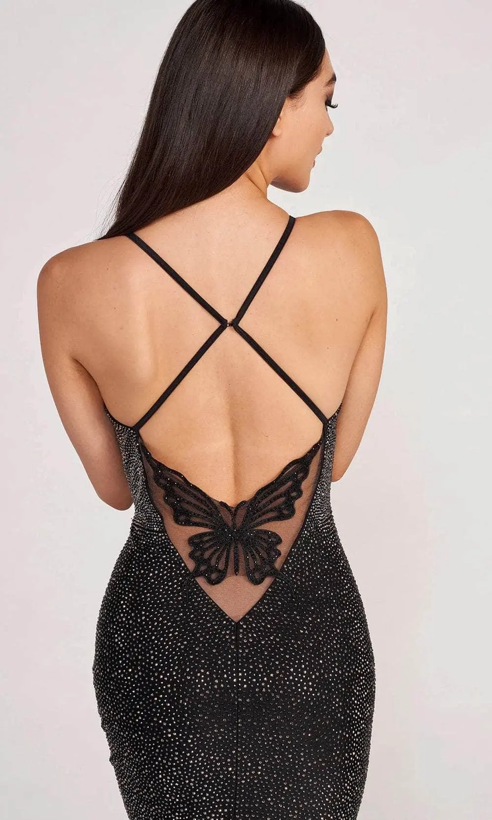Ellie Wilde - Butterfly Motif Prom Dress EW34005 4 Ellie Wilde - Butterfly Motif Prom Dress EW34005 - Image 4