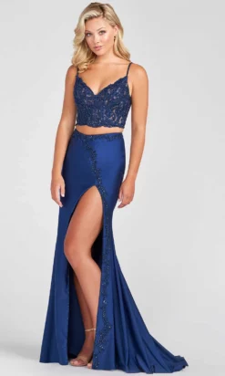 Ellie Wilde EW122043 - V-Neck Two Piece Prom Dress -Hot Sale WEDDING Store ellie wilde ew122043 v neck two piece prom dress prom dresses 29754485243987