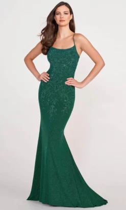 Ellie Wilde EW34025 - Glitter Corset Back Evening Dress