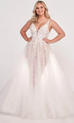 Ellie Wilde EW34070 - Floral 3D Detailed Tulle A-line Gown