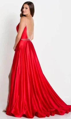 Ellie Wilde EW34096 - Bead Garland Satin Prom Dress -Hot Sale WEDDING Store ellie wilde ew34096 bead garland satin prom dress prom dresses 00 red 31680273580115