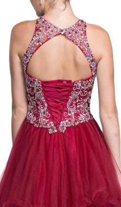 Aspeed Design - Embellished Halter A-line Homecoming Dress -Hot Sale WEDDING Store embellished halter a line homecoming dress dress 5654727098425