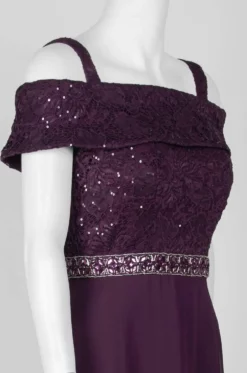 Emma Street - 1111199 Off Shoulder Embellished Lace And Chiffon Dress -Hot Sale WEDDING Store emma street 1111199 off shoulder embellished lace and chiffon dress special occasion dress 6918618677331