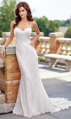 Enchanting By Mon Cheri - 117190 Lace Fit And Flare Bridal Gown