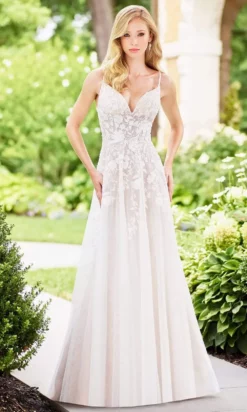 Enchanting By Mon Cheri - 118136 V Neck Floral Embroidered Dress