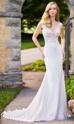 Enchanting By Mon Cheri - 118138 Embroidered Bodice Sheath Dress