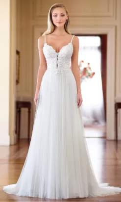 Enchanting By Mon Cheri - 218164 Plunging Sweetheart A-Line Gown