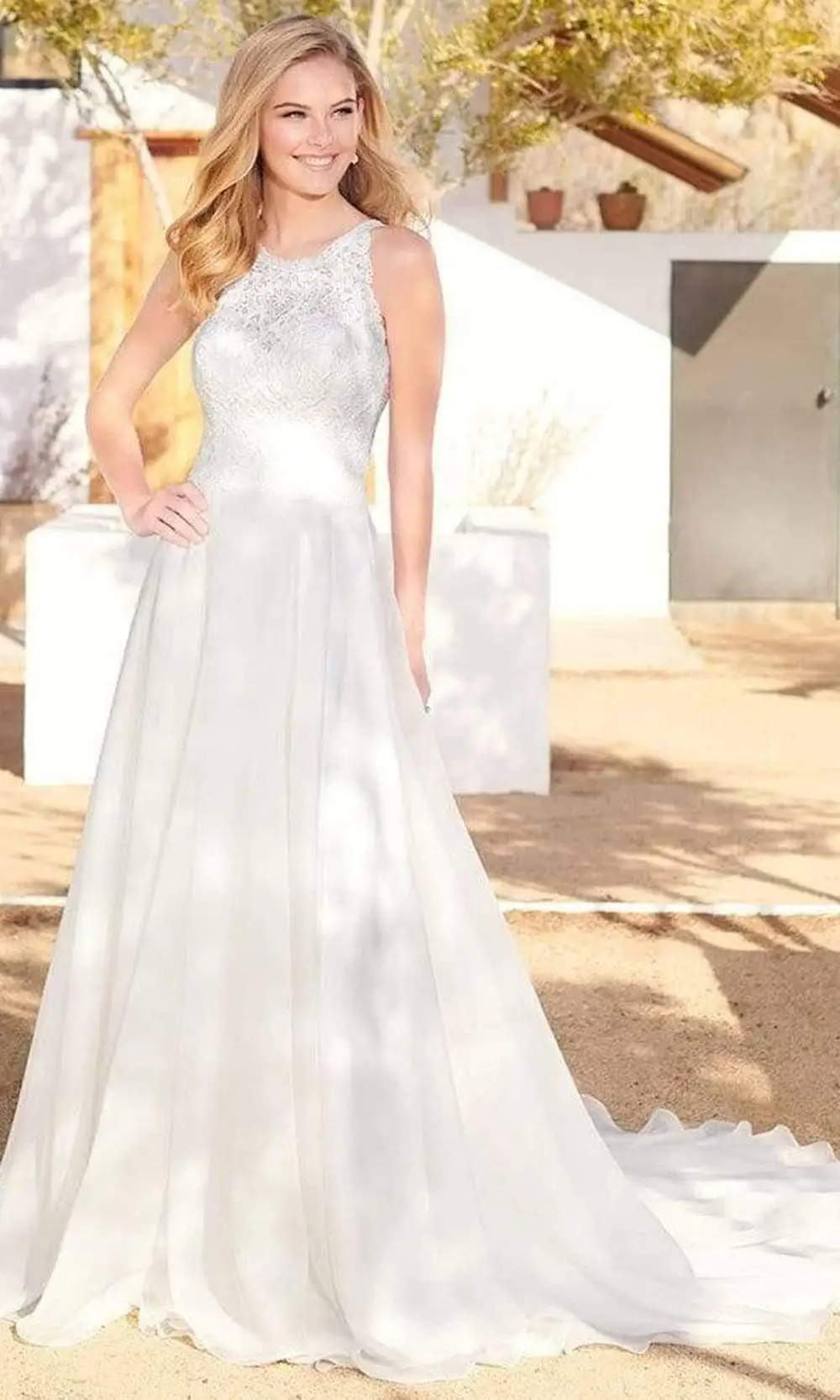 Enchanting By Mon Cheri - 220102 Lace Racerback Organza Bridal Gown 1 Enchanting By Mon Cheri - 220102 Lace Racerback Organza Bridal Gown