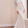 Enchanting By Mon Cheri - 221152 Long Sleeve Stretch Lace Sheath Gown
