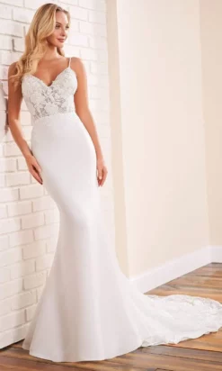 Enchanting By Mon Cheri - 221163 Rosette Detailed Crepe Long Dress