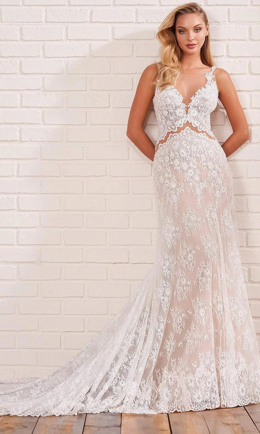 Enchanting By Mon Cheri - 221164 Romantic Laced Long Wedding Dress 3 Enchanting By Mon Cheri - 221164 Romantic Laced Long Wedding Dress - Image 3