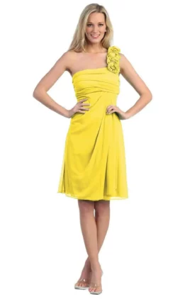 Eureka Fashion - 1801 One Shoulder Rosette Strap Cocktail Dress 9 Eureka Fashion - 1801 One Shoulder Rosette Strap Cocktail Dress -Hot Sale WEDDING Store eureka fashion 1801 one shoulder rosette strap cocktail dress special occasion dress xs yellow 6928111140947