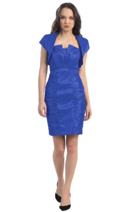 Eureka Fashion - 1818 Taffeta Sheath Cocktail Dress With Bolero 20 Eureka Fashion - 1818 Taffeta Sheath Cocktail Dress With Bolero -Hot Sale WEDDING Store eureka fashion 1818 taffeta sheath cocktail dress with bolero special occasion dress xs royal 28670456954963