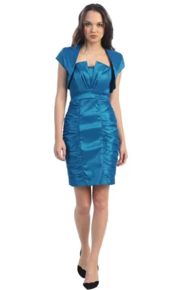 Eureka Fashion - 1818 Taffeta Sheath Cocktail Dress With Bolero 21 Eureka Fashion - 1818 Taffeta Sheath Cocktail Dress With Bolero -Hot Sale WEDDING Store eureka fashion 1818 taffeta sheath cocktail dress with bolero special occasion dress xs teal 28670479827027