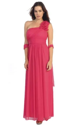 Eureka Fashion - 2005 Ruffled Shoulder Accent Asymmetrical A-Line Gown -Hot Sale WEDDING Store eureka fashion 2005 ruffled shoulder accent asymmetrical a line gown bridesmaid dresses xs fuchsia 29005888553043