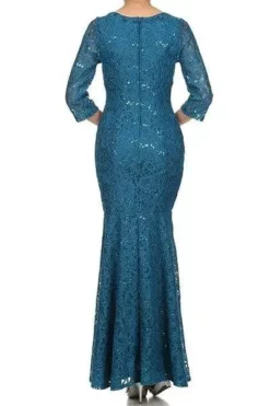 Eureka Fashion - 2040 Lace V-neck Trumpet Dress -Hot Sale WEDDING Store eureka fashion 2040 lace v neck trumpet dress mother of the bride dresses 28055783374931