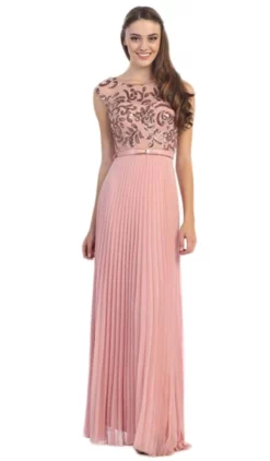 Eureka Fashion - 2066 Sequined Illusion Cap Sleeve Pleated Dress 8 Eureka Fashion - 2066 Sequined Illusion Cap Sleeve Pleated Dress -Hot Sale WEDDING Store eureka fashion 2066 sequined illusion cap sleeve pleated dress special occasion dress xs dusty pink 6898867568723