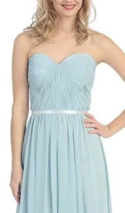 Eureka Fashion - 2800 Strapless Shirred Bodice A-Line Gown -Hot Sale WEDDING Store eureka fashion 2800 strapless shirred bodice a line gown special occasion dress 28783512518739