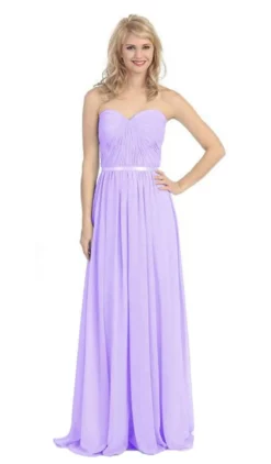 Eureka Fashion - 2800 Strapless Shirred Bodice A-Line Gown -Hot Sale WEDDING Store eureka fashion 2800 strapless shirred bodice a line gown special occasion dress xs victorian lilac 6900687405139