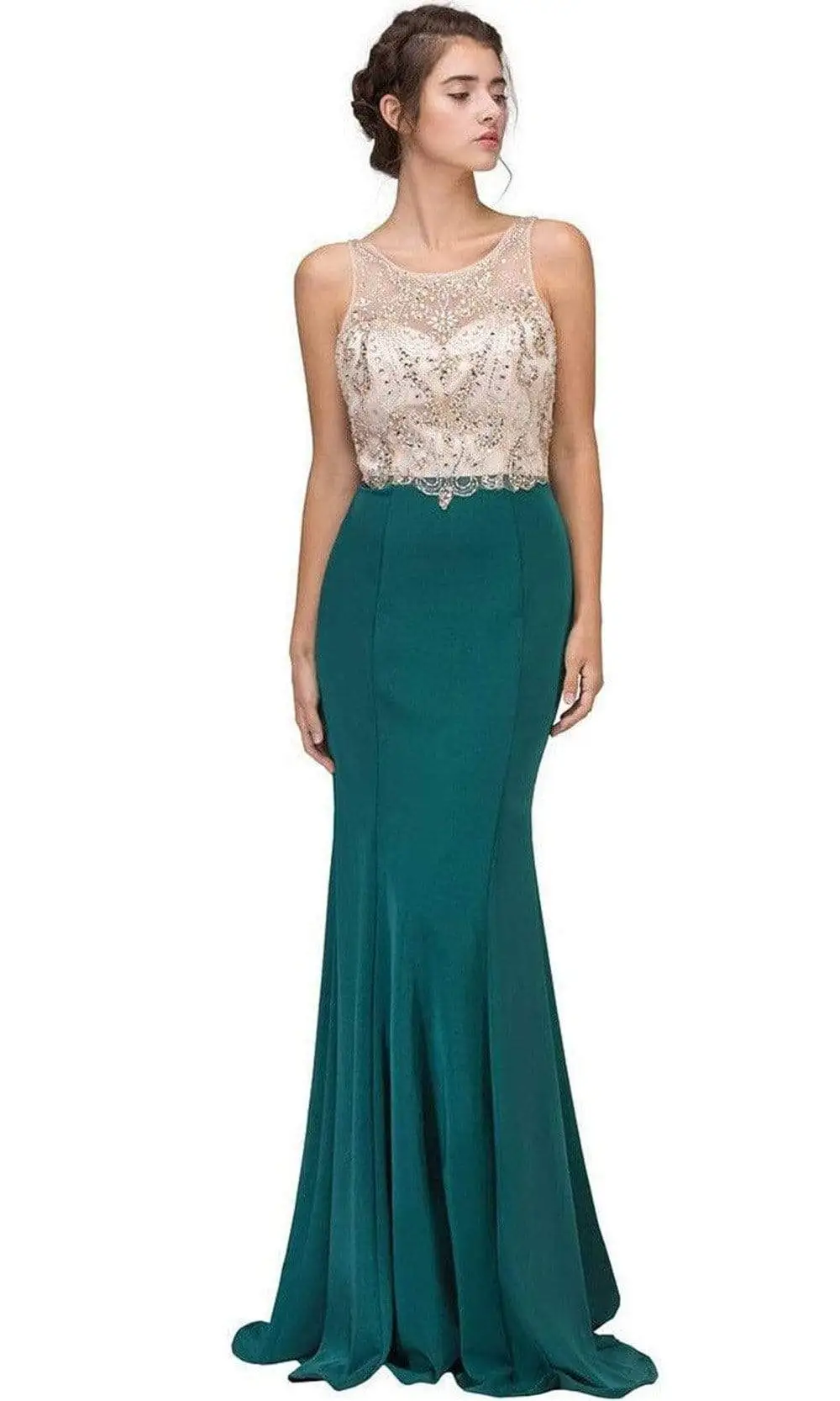 Eureka Fashion - 7022 Beaded Illusion Scoop Mermaid Dress 6 Eureka Fashion - 7022 Beaded Illusion Scoop Mermaid Dress - Image 6