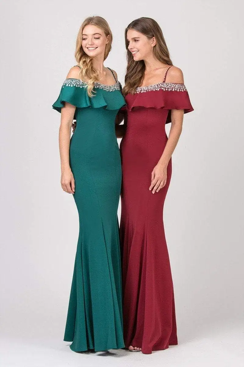 Eureka Fashion - 7333 Bejeweled Ruffle Overlay Mermaid Gown 6 Eureka Fashion - 7333 Bejeweled Ruffle Overlay Mermaid Gown - Image 6