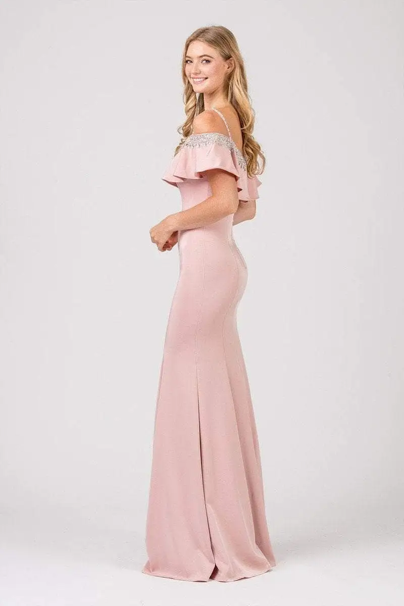 Eureka Fashion - 7333 Bejeweled Ruffle Overlay Mermaid Gown 3 Eureka Fashion - 7333 Bejeweled Ruffle Overlay Mermaid Gown - Image 3