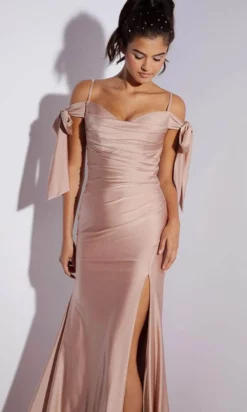 Eureka Fashion 9181 - Off-Shoulder Ruched Bodice Evening Dress -Hot Sale WEDDING Store eureka fashion 9181 off shoulder ruched bodice evening dress evening dresses xs tea rose 31605281128531