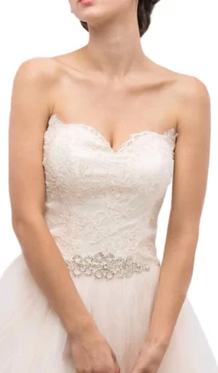 Eureka Fashion Bridal - Strapless Corset Style Back Wedding Gown -Hot Sale WEDDING Store eureka fashion bridal strapless corset style back wedding gown special occasion dress 5657154224185