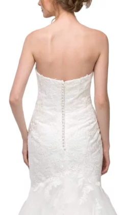 Eureka Fashion Bridal - Sweetheart Jeweled Lace Trumpet Wedding Dress -Hot Sale WEDDING Store eureka fashion bridal sweetheart jeweled lace trumpet wedding dress special occasion dress 5657156485177