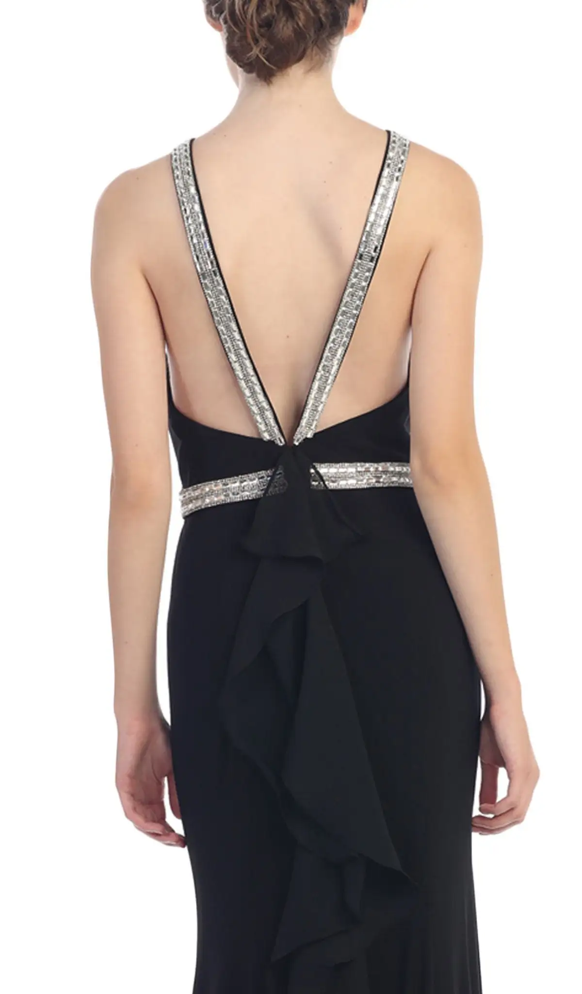 Eureka Fashion - Jeweled Halter Jersey Sheath Evening Dress 4 Eureka Fashion - Jeweled Halter Jersey Sheath Evening Dress - Image 4