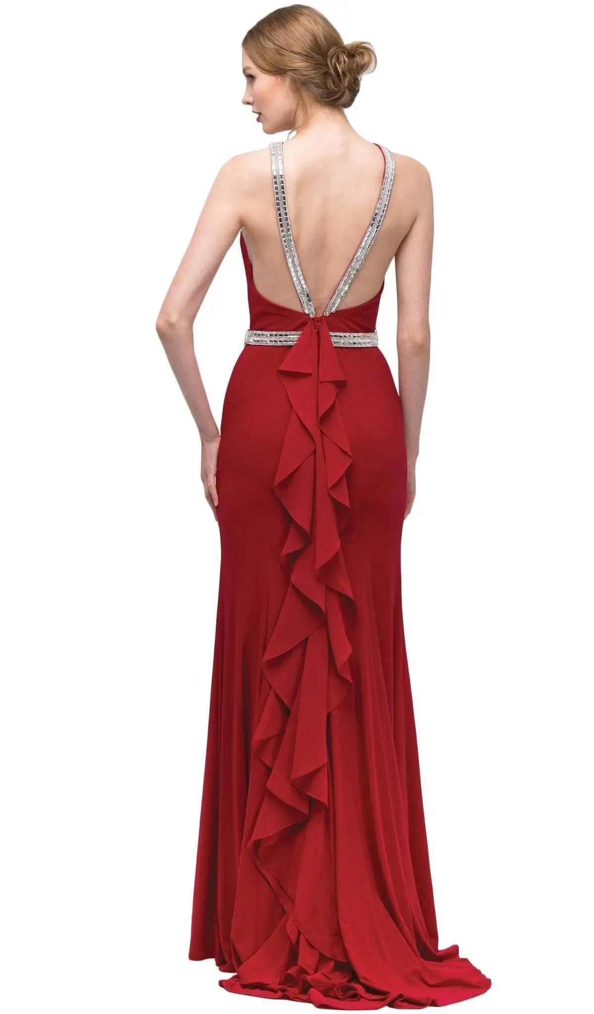 Eureka Fashion - Jeweled Halter Jersey Sheath Evening Dress 8 Eureka Fashion - Jeweled Halter Jersey Sheath Evening Dress - Image 8