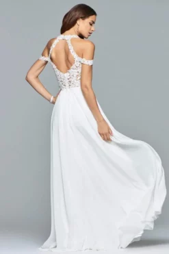 Faviana - 10006 Lace Appliqued Illusion Midriff Gown -Hot Sale WEDDING Store faviana 10006 lace appliqued illusion midriff gown bridesmaid dresses 28760983240787