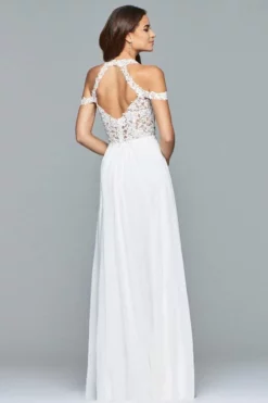 Faviana - 10006 Lace Appliqued Illusion Midriff Gown -Hot Sale WEDDING Store faviana 10006 lace appliqued illusion midriff gown bridesmaid dresses 28846852636755
