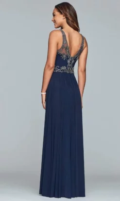 Faviana - 10017 Beaded V-neck A-line Dress -Hot Sale WEDDING Store faviana 10017 beaded v neck a line dress prom dresses 28334719860819