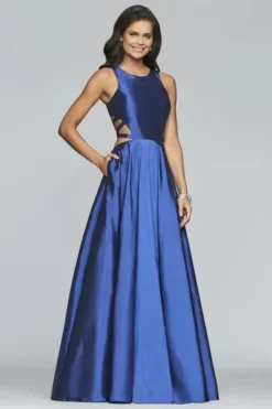 Faviana - 10248 Jewel Neck Taffeta Ballgown With Side Pockets -Hot Sale WEDDING Store faviana 10248 jewel neck taffeta ballgown with side pockets prom dresses 28883528908883