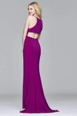 Faviana - 7976 Long Jersey Halter Dress With Open Back -Hot Sale WEDDING Store faviana 7976 long jersey halter dress with open back special occasion dress 29022812667987