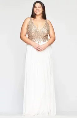 Faviana - 9428 Sleeveless Lace Embroidered Plus Size Dress 8 Faviana - 9428 Sleeveless Lace Embroidered Plus Size Dress -Hot Sale WEDDING Store faviana 9428 sleeveless lace embroidered plus size dress bridesmaid dresses 12w ivory rose gold 28690646433875