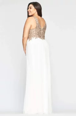 Faviana - 9428 Sleeveless Lace Embroidered Plus Size Dress 9 Faviana - 9428 Sleeveless Lace Embroidered Plus Size Dress -Hot Sale WEDDING Store faviana 9428 sleeveless lace embroidered plus size dress bridesmaid dresses 28697962348627