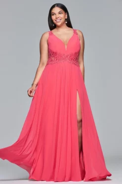Faviana - 9433 Sleeveless V-neck A-line Dress -Hot Sale WEDDING Store faviana 9433 sleeveless v neck a line dress bridesmaid dresses 5392785834041