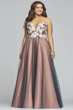 Faviana - 9467 Floral Appliqued Sweetheart A-Line Dress 5 Faviana - 9467 Floral Appliqued Sweetheart A-Line Dress -Hot Sale WEDDING Store faviana 9467 floral appliqued sweetheart a line dress prom dresses 6093940391993