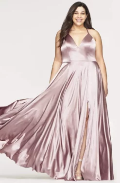 Faviana - 9469 Halter Neck Charmeuse A-line Dress -Hot Sale WEDDING Store faviana 9469 halter neck charmeuse a line dress prom dresses 13716836155475