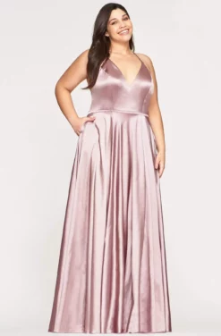 Faviana - 9469 Halter Neck Charmeuse A-line Dress -Hot Sale WEDDING Store faviana 9469 halter neck charmeuse a line dress special occasion dress 13716836057171