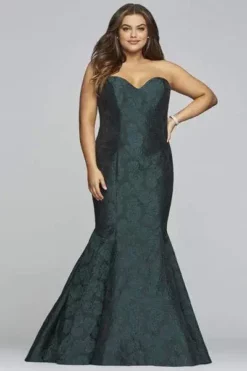 Faviana - 9470 Strapless Sweetheart Jacquard Mermaid Dress 5 Faviana - 9470 Strapless Sweetheart Jacquard Mermaid Dress -Hot Sale WEDDING Store faviana 9470 strapless sweetheart jacquard mermaid dress evening dresses 28882697027667