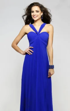 Faviana - Ruched Mesh Empire Evening Dress 7672 6 Faviana - Ruched Mesh Empire Evening Dress 7672 -Hot Sale WEDDING Store faviana ruched mesh empire evening dress 7672 special occasion dress 0 electric blue 5392531193913
