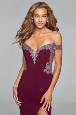 Faviana - S10001 Off-Shoulder Jersey Sheath Gown -Hot Sale WEDDING Store faviana s10001 off shoulder jersey sheath gown evening dresses 5392740581433